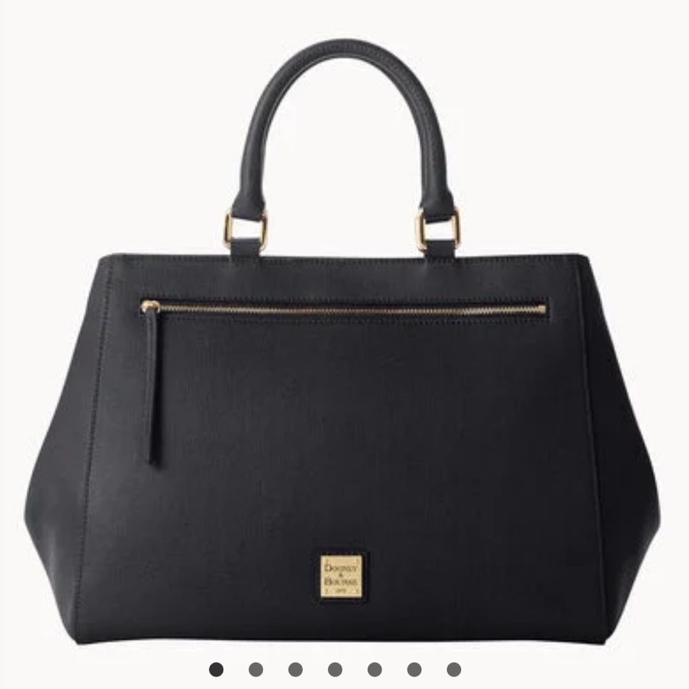 Dooney & Bourke Saffiano Zip Satchel - Black